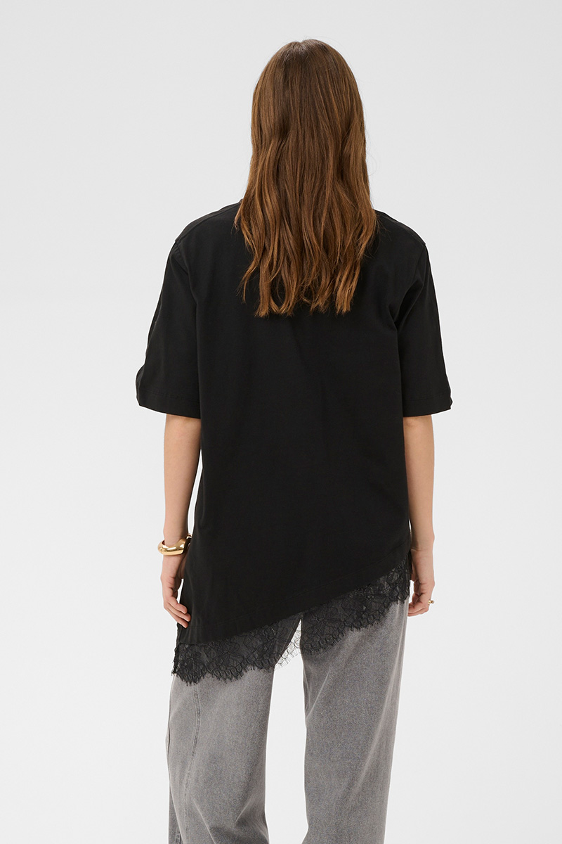SLJina Lace Tee Black - Bilde 2