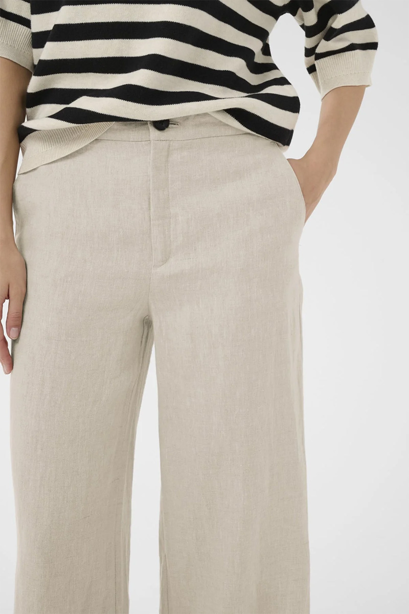 SolinaIW Pants Ecru Melange - Bilde 2