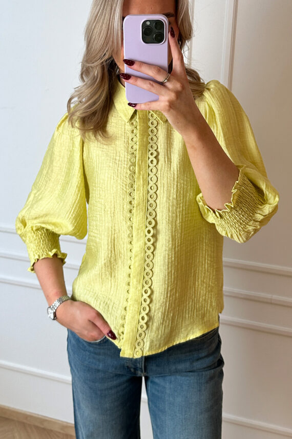 TassyCC Lace Shirt Pale Yellow