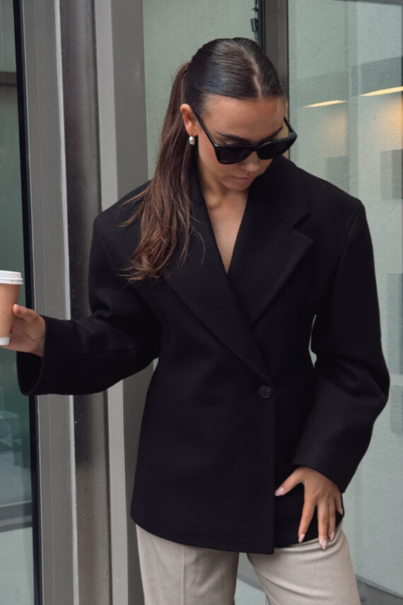 Wool Jacket Short Black