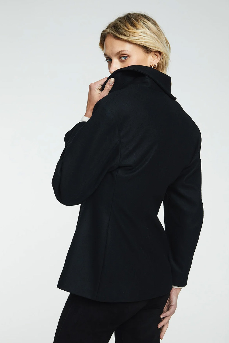 Wool Jacket Short Black - Bilde 5