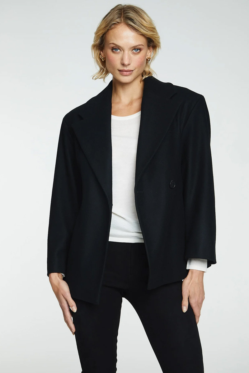 Wool Jacket Short Black - Bilde 6