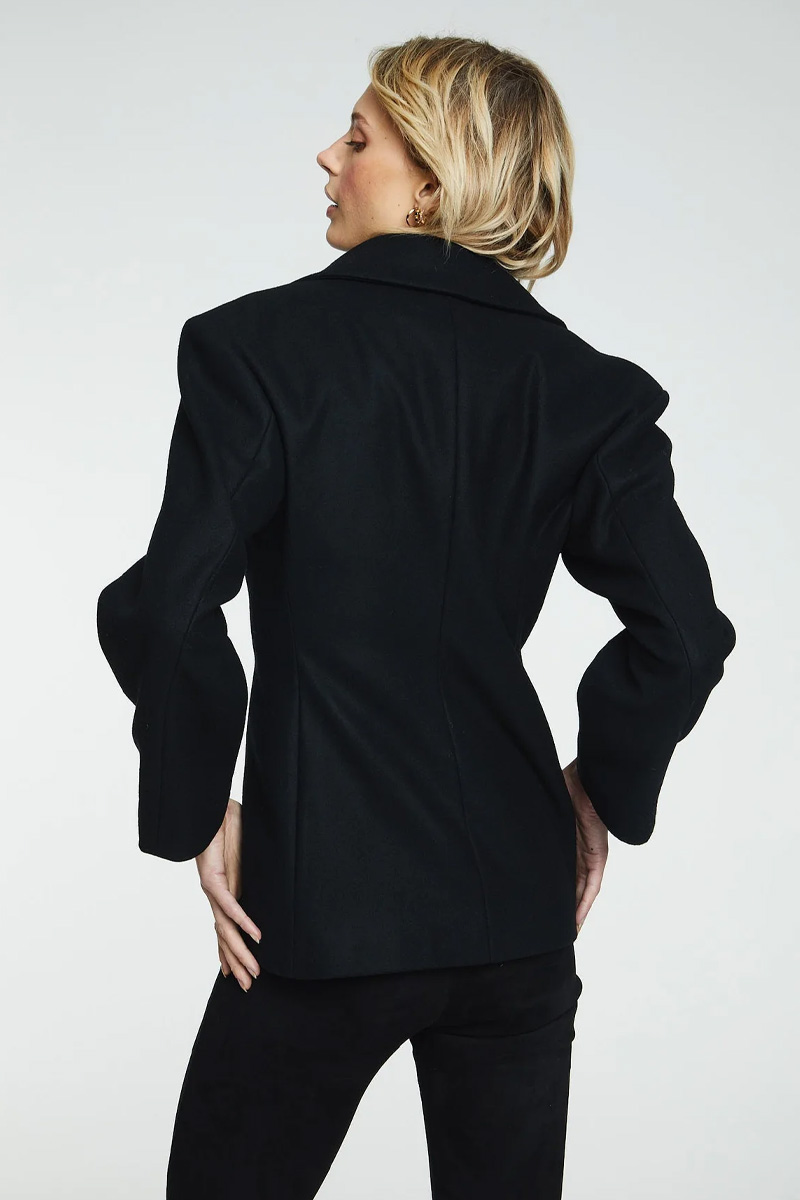 Wool Jacket Short Black - Bilde 7