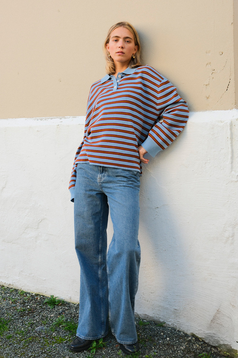 Adanne Stripe Polo Stripe Blue Stripe - Bilde 2