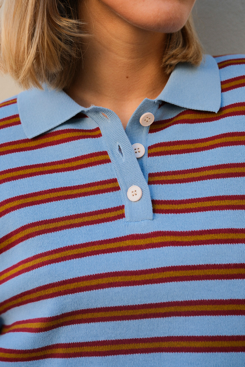 Adanne Stripe Polo Stripe Blue Stripe - Bilde 3