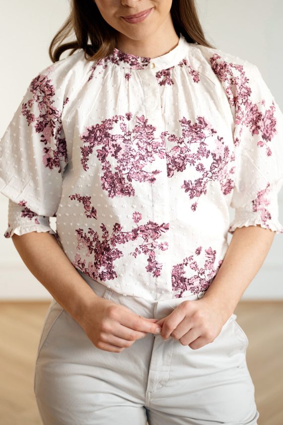 AlmerasPW Shirt Pink Shadow Flower Print