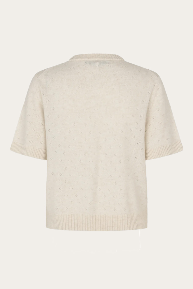 Amala Knit SS O-Neck Tofu - Bilde 5