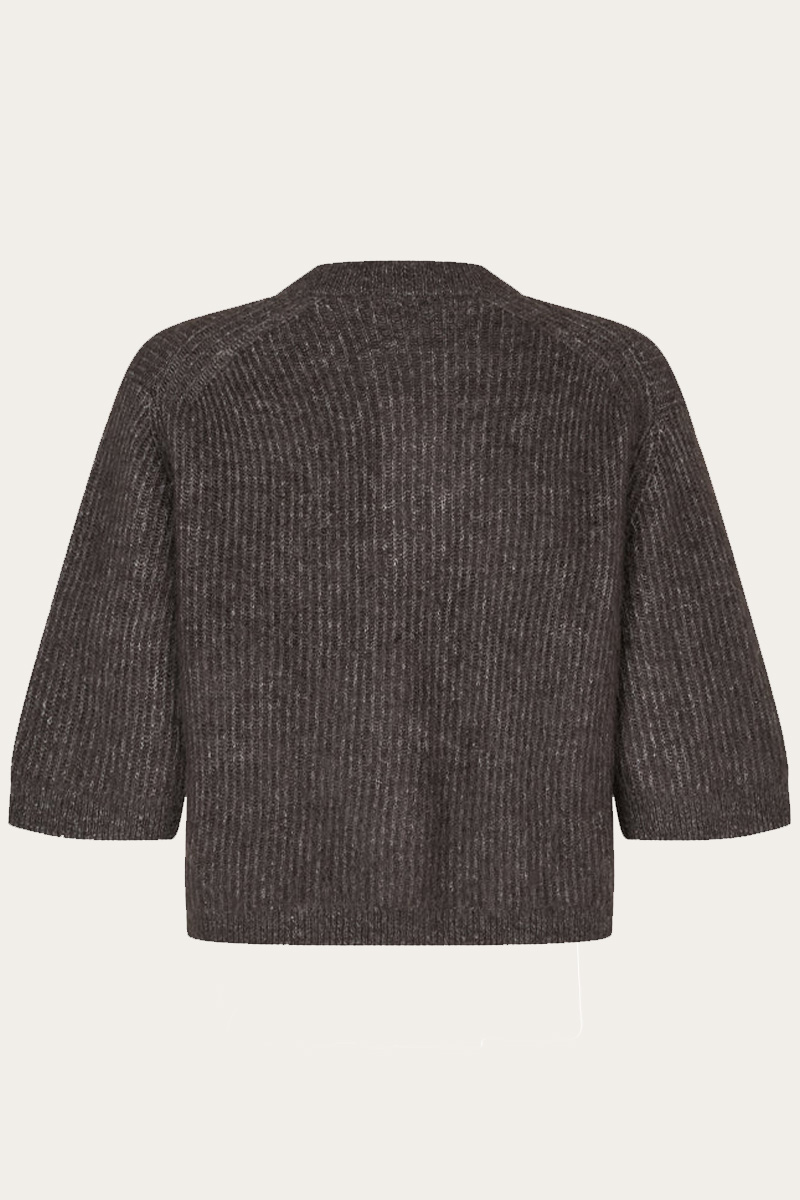 Andrea Knit Rib Cardigan Chocolate Torte - Bilde 6