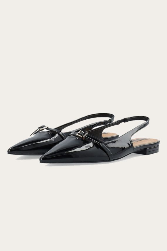 BIABari Pointy Flat Slingback Black