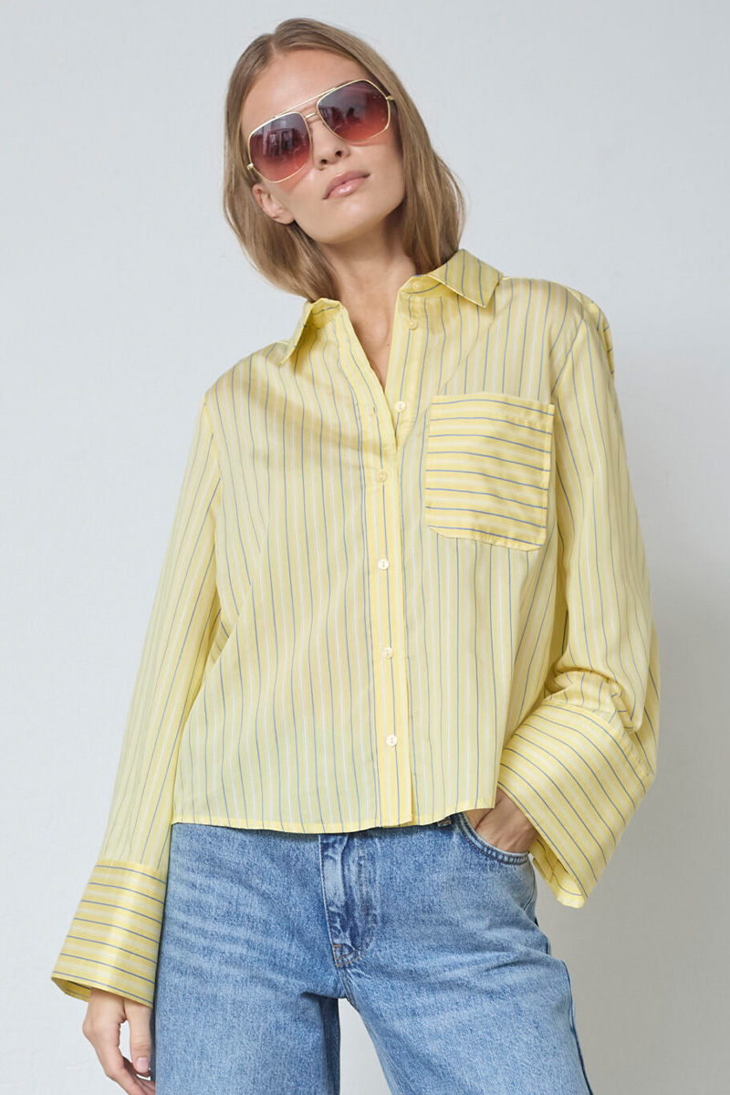 Blainecc Bell Sleeve Shirt Pale Yellow - Bilde 2