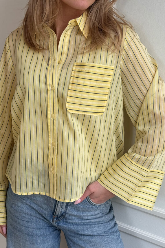 Blainecc Bell Sleeve Shirt Pale Yellow