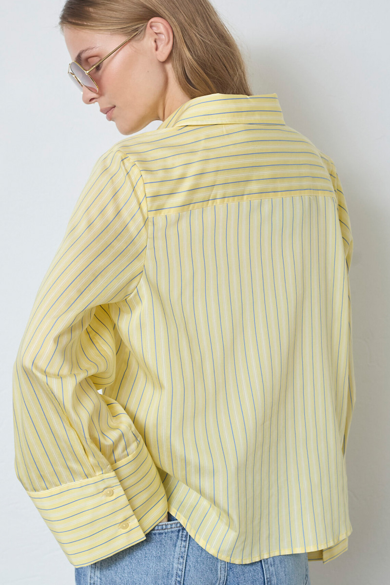 Blainecc Bell Sleeve Shirt Pale Yellow - Bilde 3
