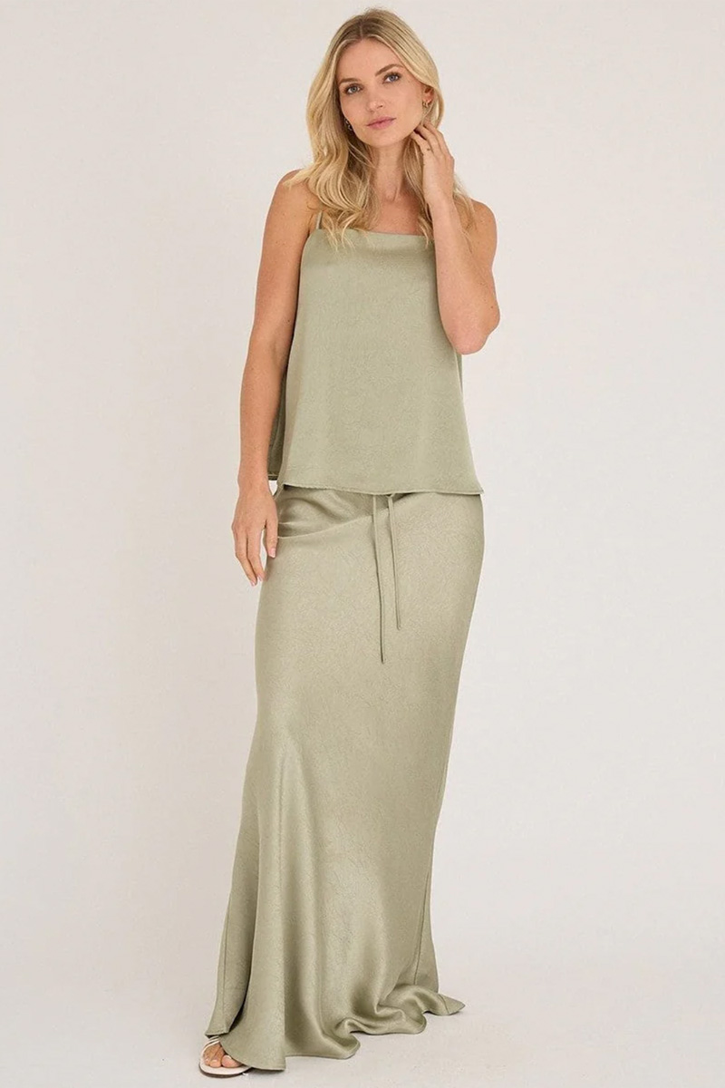Emily Skirt Dusty Green - Bilde 3