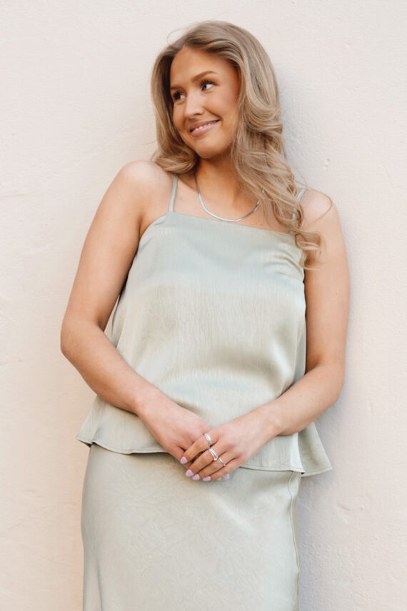 Emily Strap Top Dusty Green