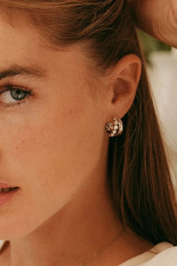 Grace Hoops L Silver