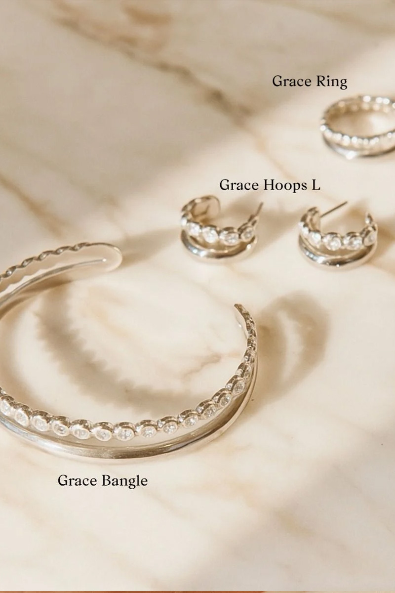 Grace Hoops L Silver - Bilde 3