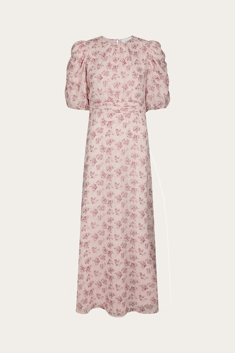 Kikka chiffon flower dress Rose - Bilde 5