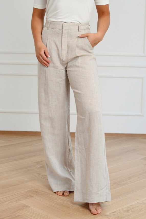 LizaGZ Linen Pants Tammy Light Sand