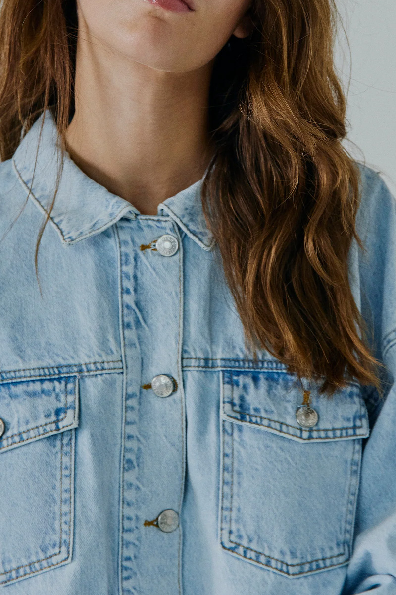 Mie Denim Jacket Light Blue Wash - Bilde 3