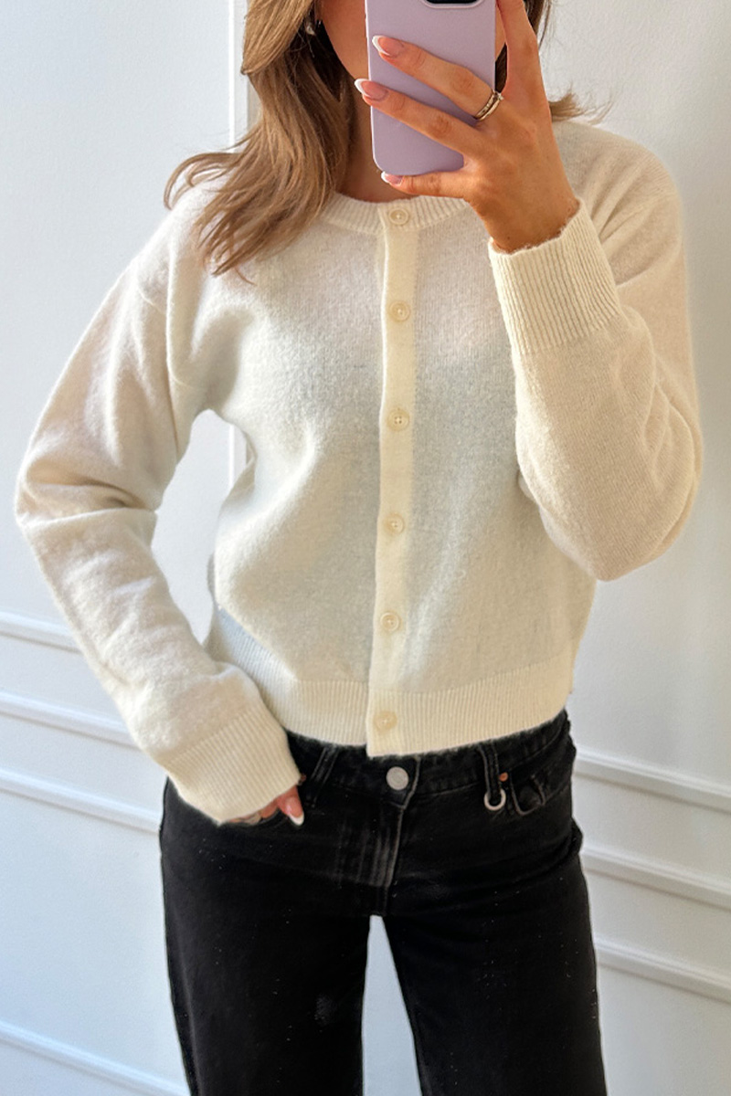 Mille Cardigan White