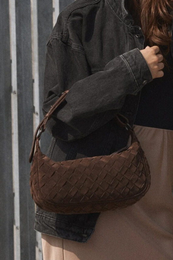 Mini MuseMBG Bag Suede Weave Dark Brown