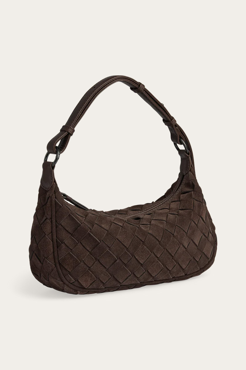 Mini MuseMBG Bag Suede Weave Dark Brown - Bilde 2