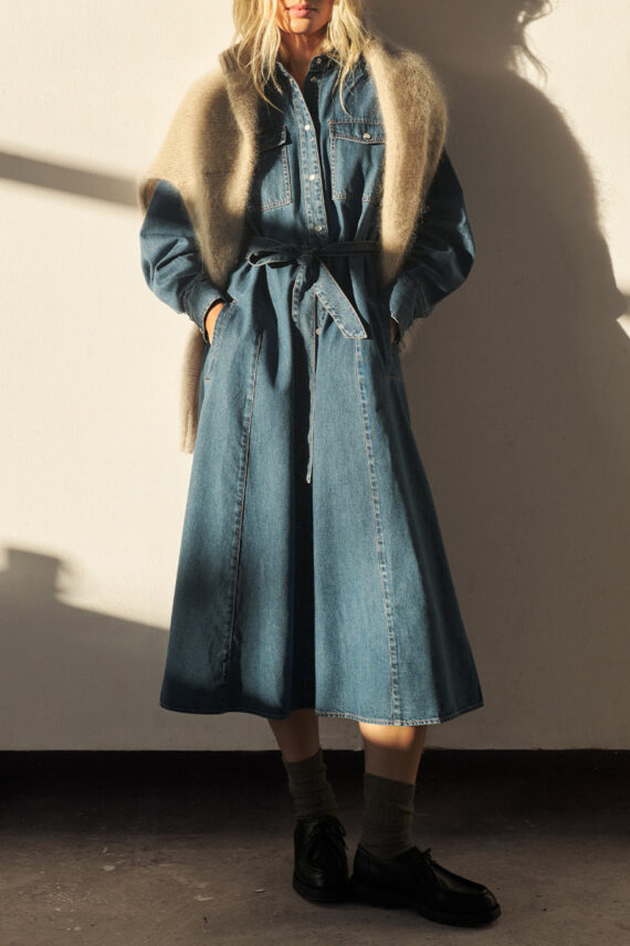 PolenkaPW Dress Medium Denim Blue