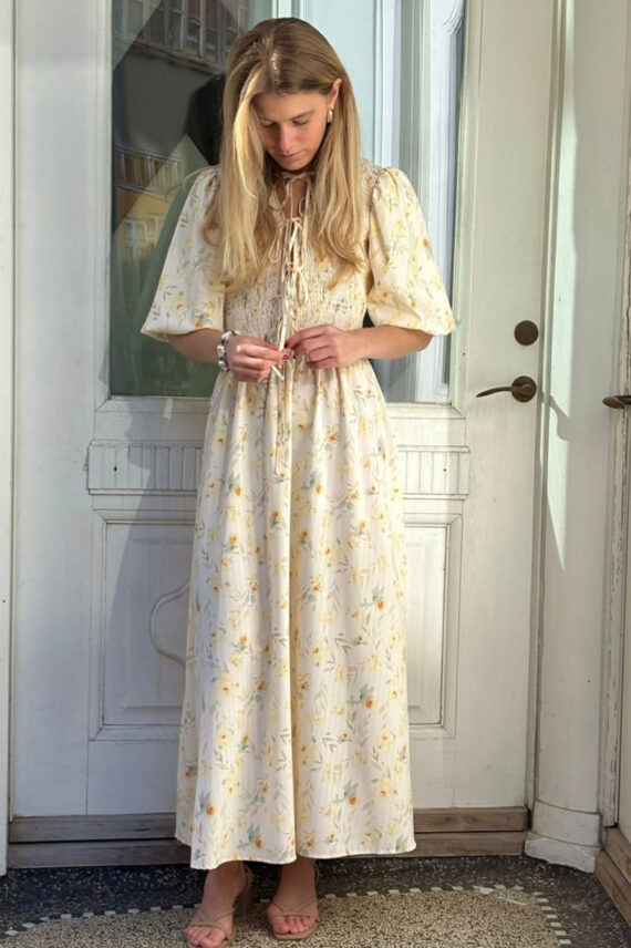 Tabita Dress Sand/Yellow