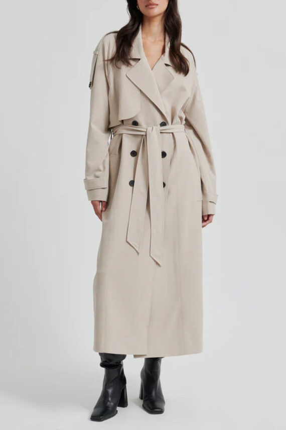 Zoie Trenchcoat Light Beige Melange