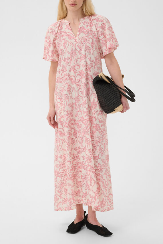 BentinePW Dress Peach Blossom Dot Paisley