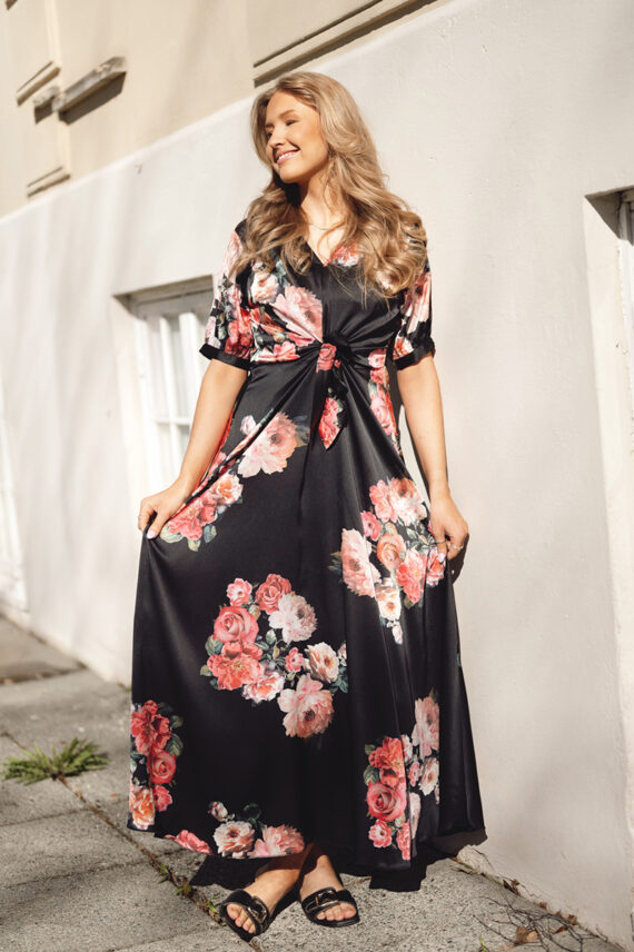 Faye Dress Fiori Noir