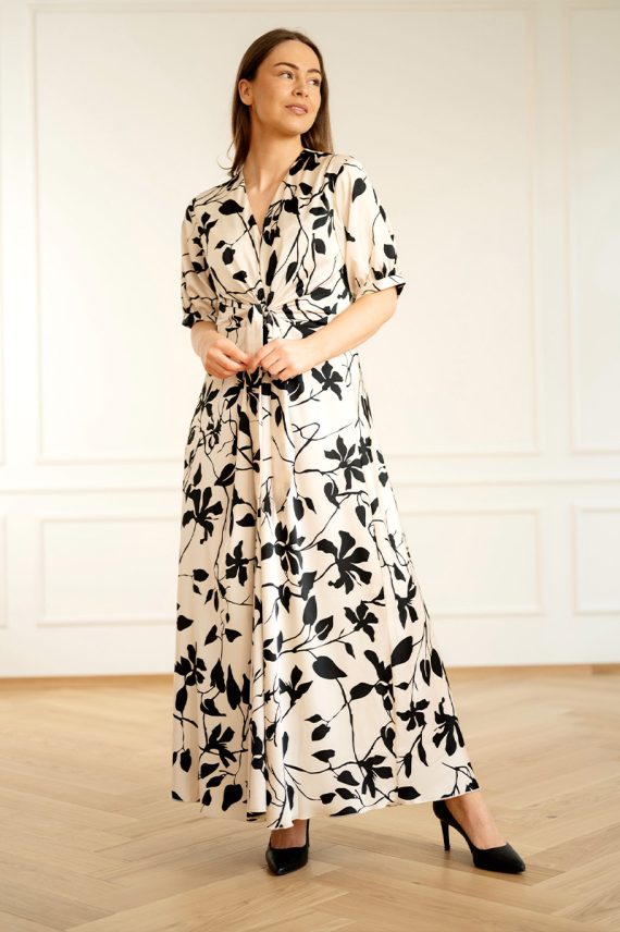 Faye Dress Mono Floral