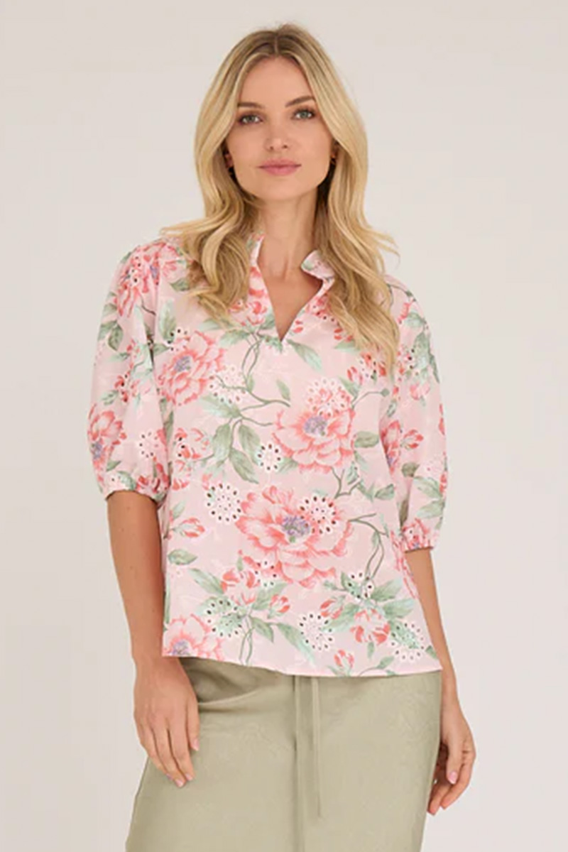 Grete S/S Blouse Rose