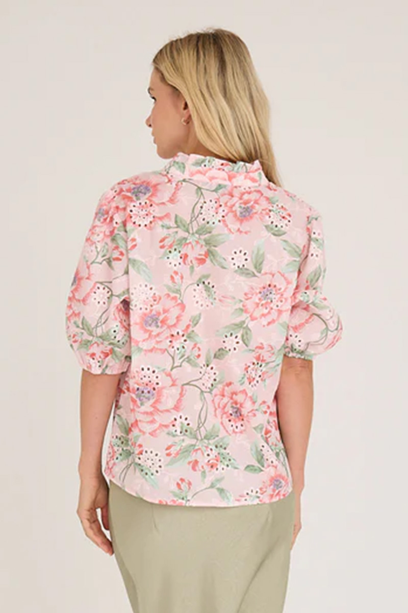 Grete S/S Blouse Rose - Bilde 2