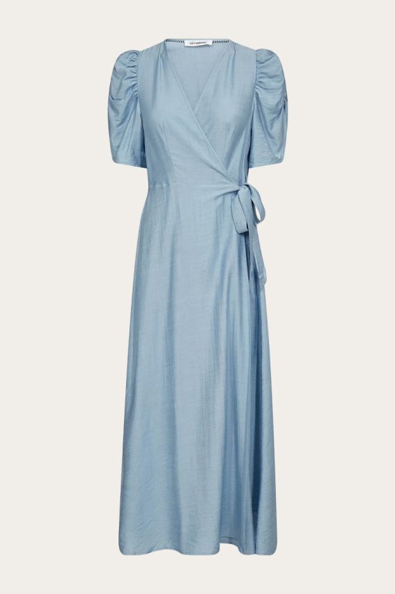HeraCC SS Wrap Dress Pale Blue