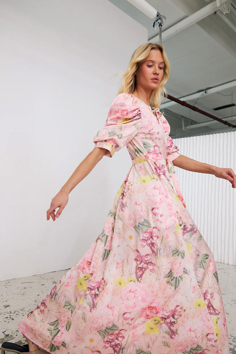 Kayla Maxi Dress Floral Garden
