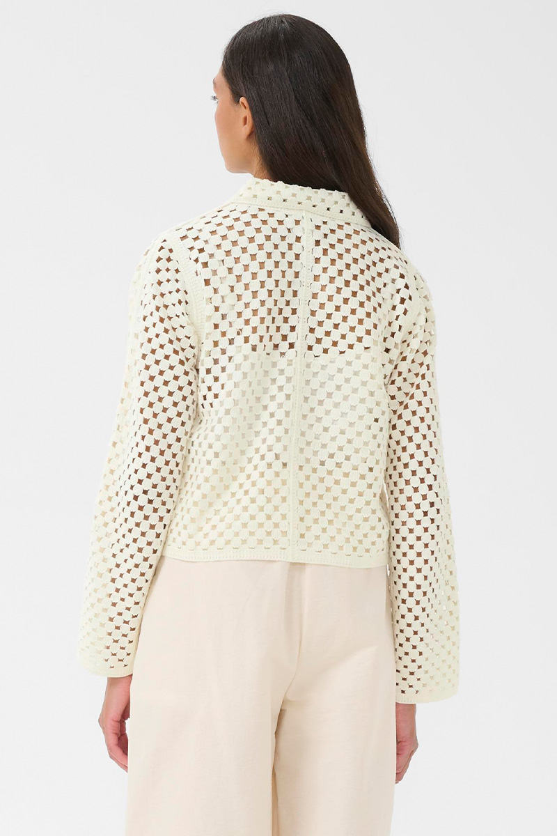 KBFilippa Cardigan Egret - Bilde 2