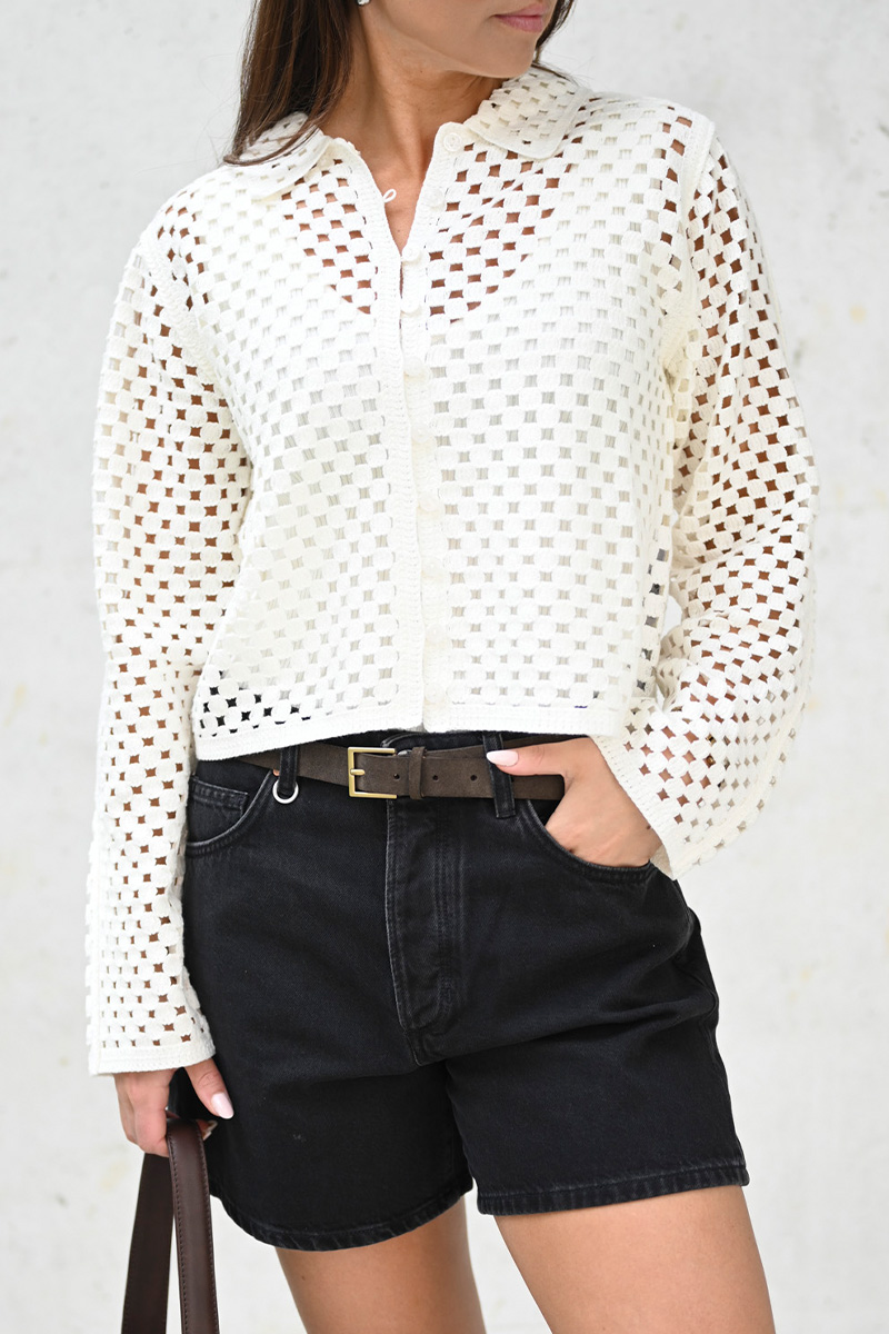 KBFilippa Cardigan Egret - Bilde 2