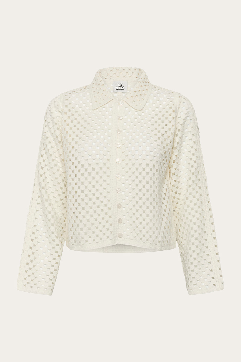 KBFilippa Cardigan Egret - Bilde 4