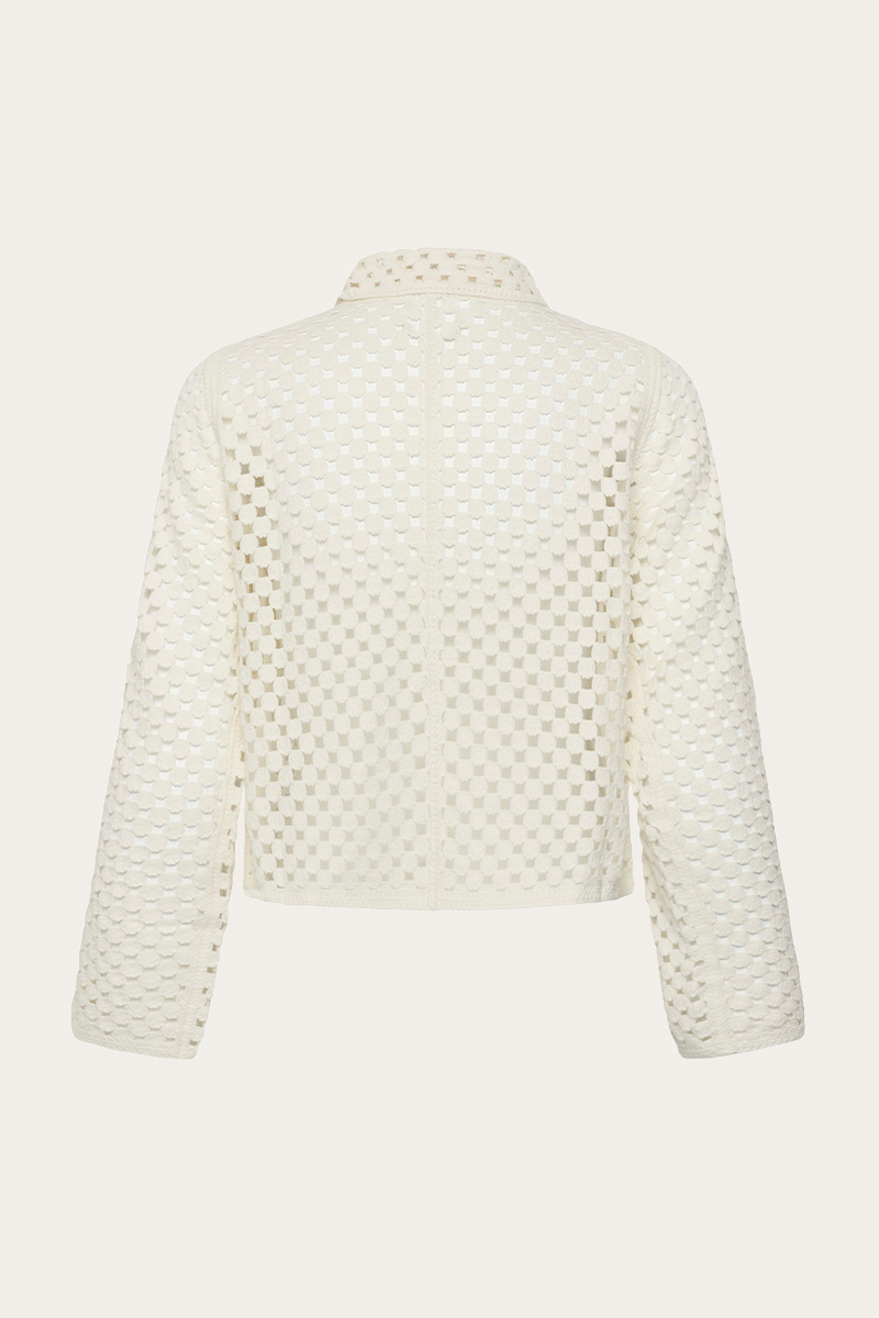 KBFilippa Cardigan Egret - Bilde 5
