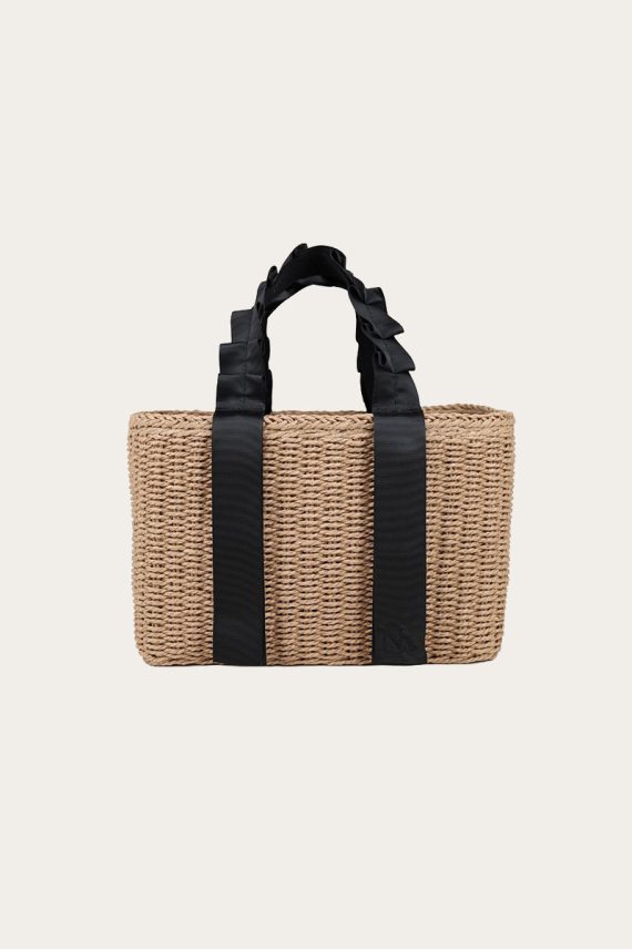 Maddie Straw Bag Black