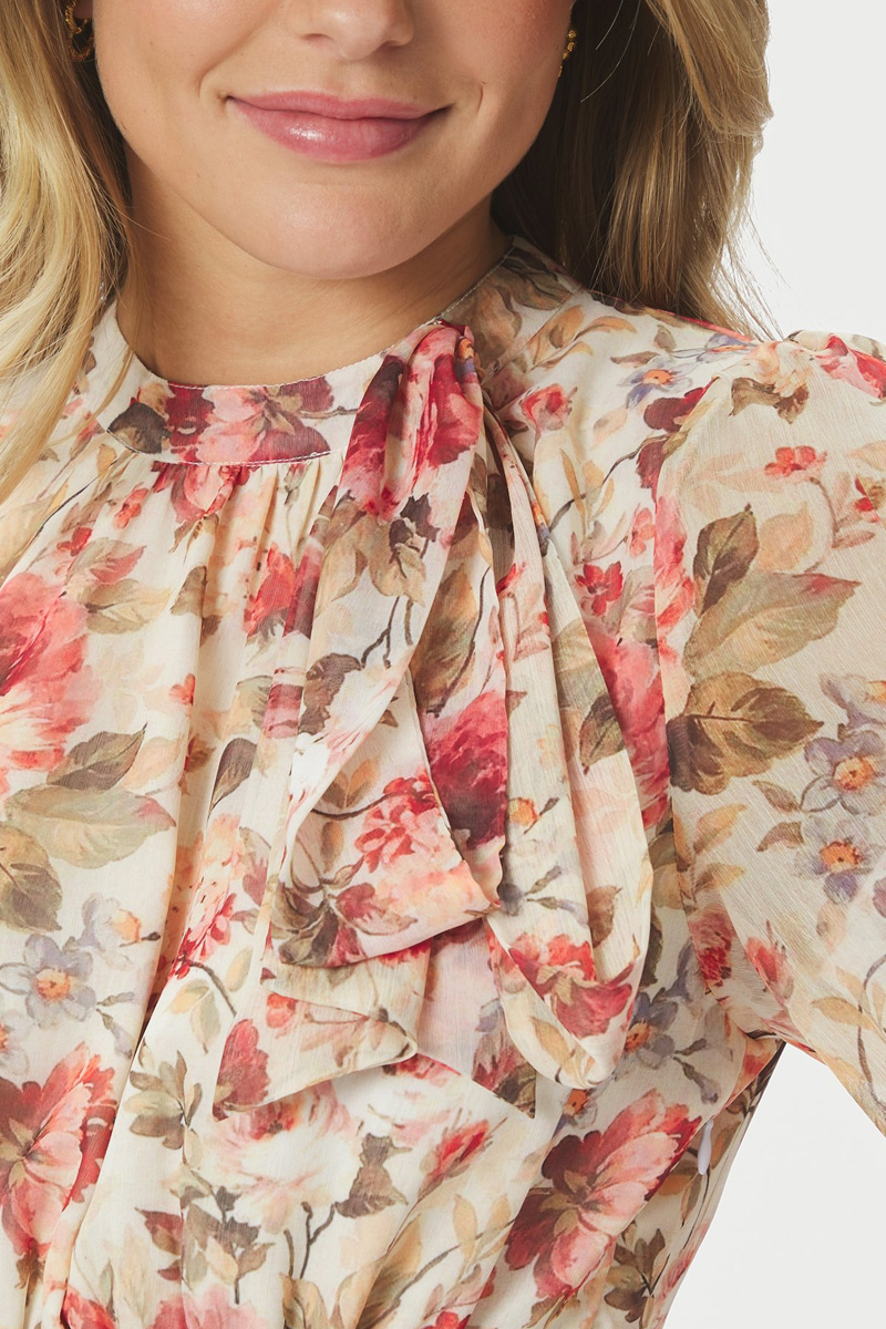Mio Vintage Flower Dress Creme - Bilde 4