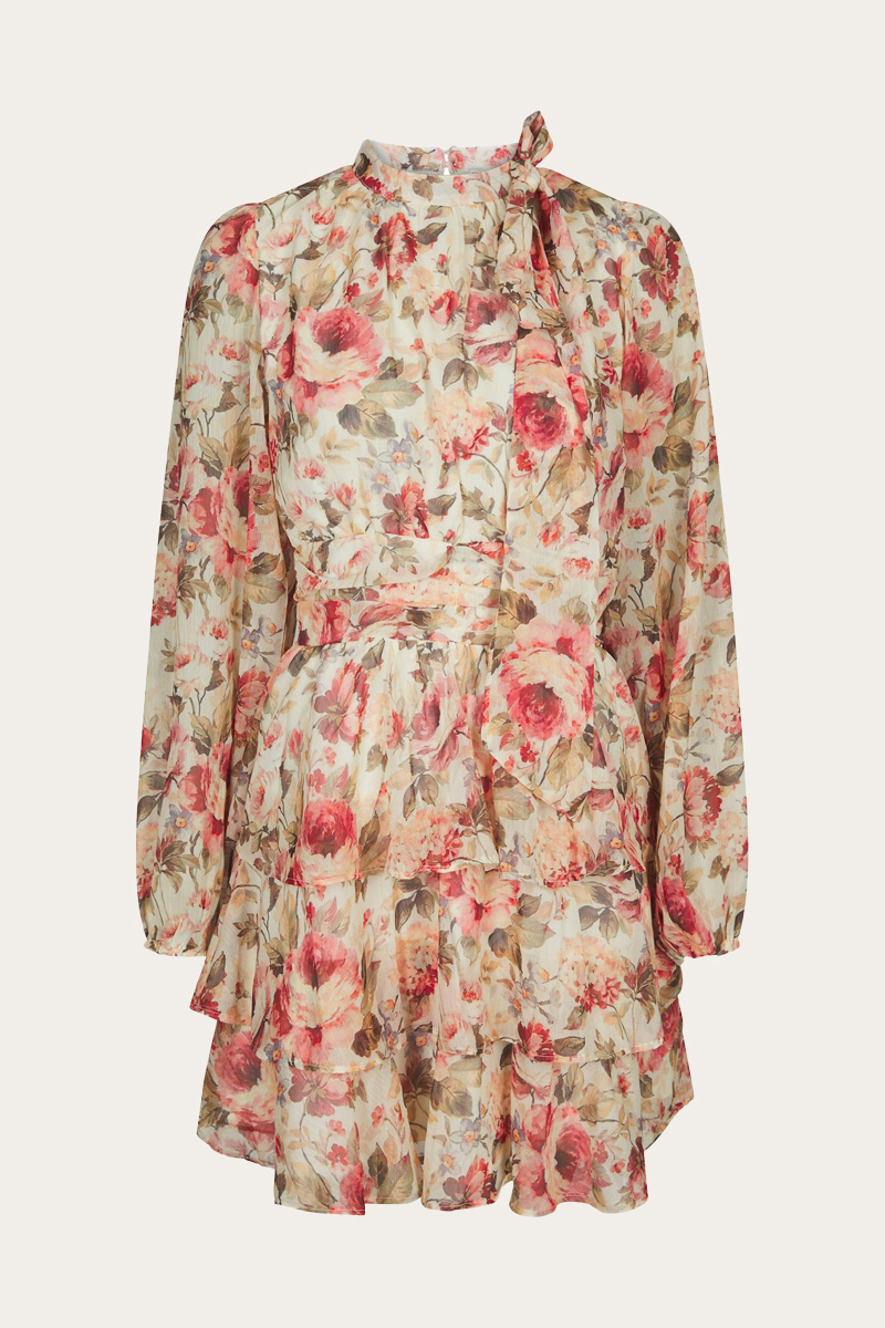 Mio Vintage Flower Dress Creme - Bilde 7