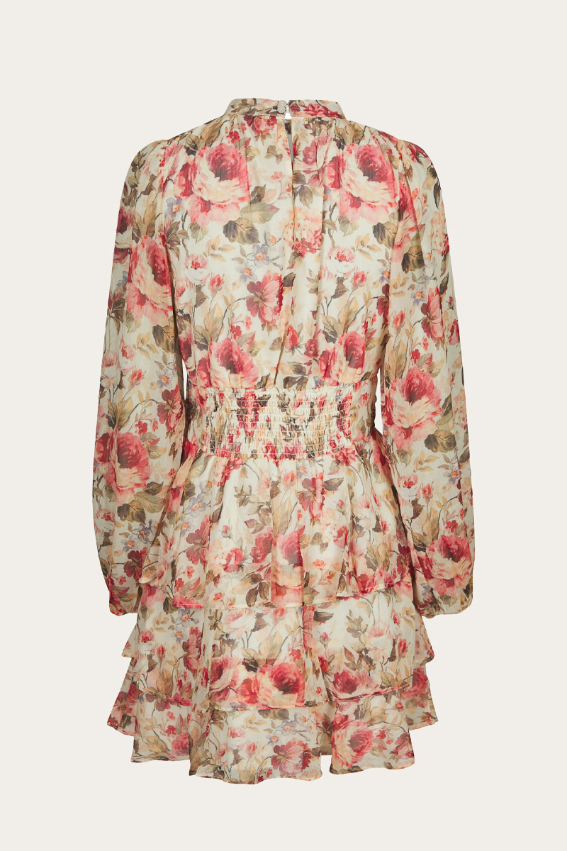 Mio Vintage Flower Dress Creme - Bilde 8