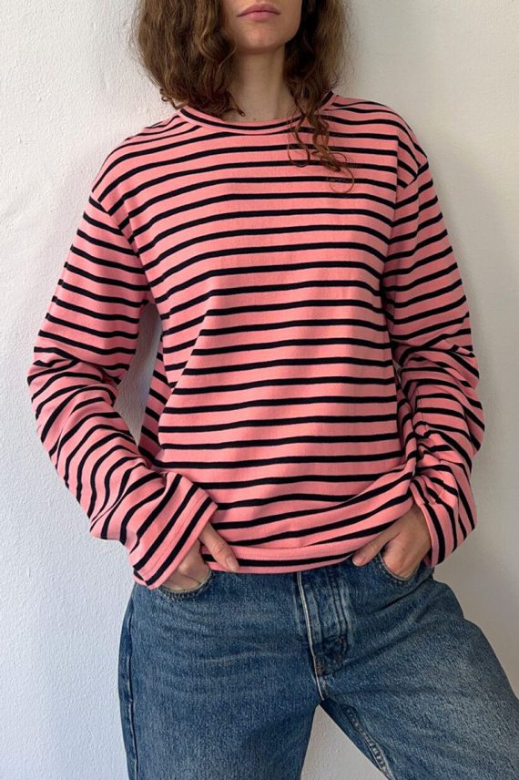 Nete O-Neck Tee Black/Pink