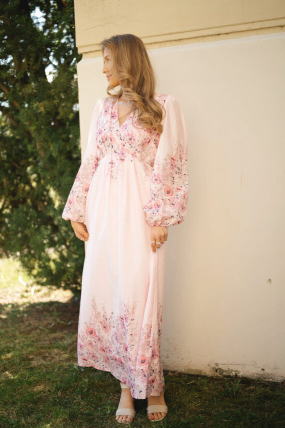 Silfi Flower Print Dress Dusty Rose