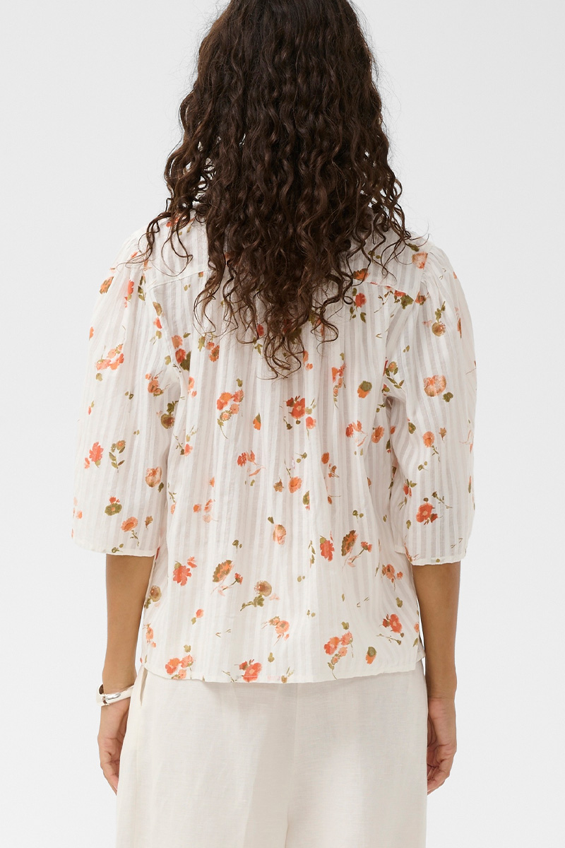 SLBianca Printed Shirt White Floating Flower - Bilde 2