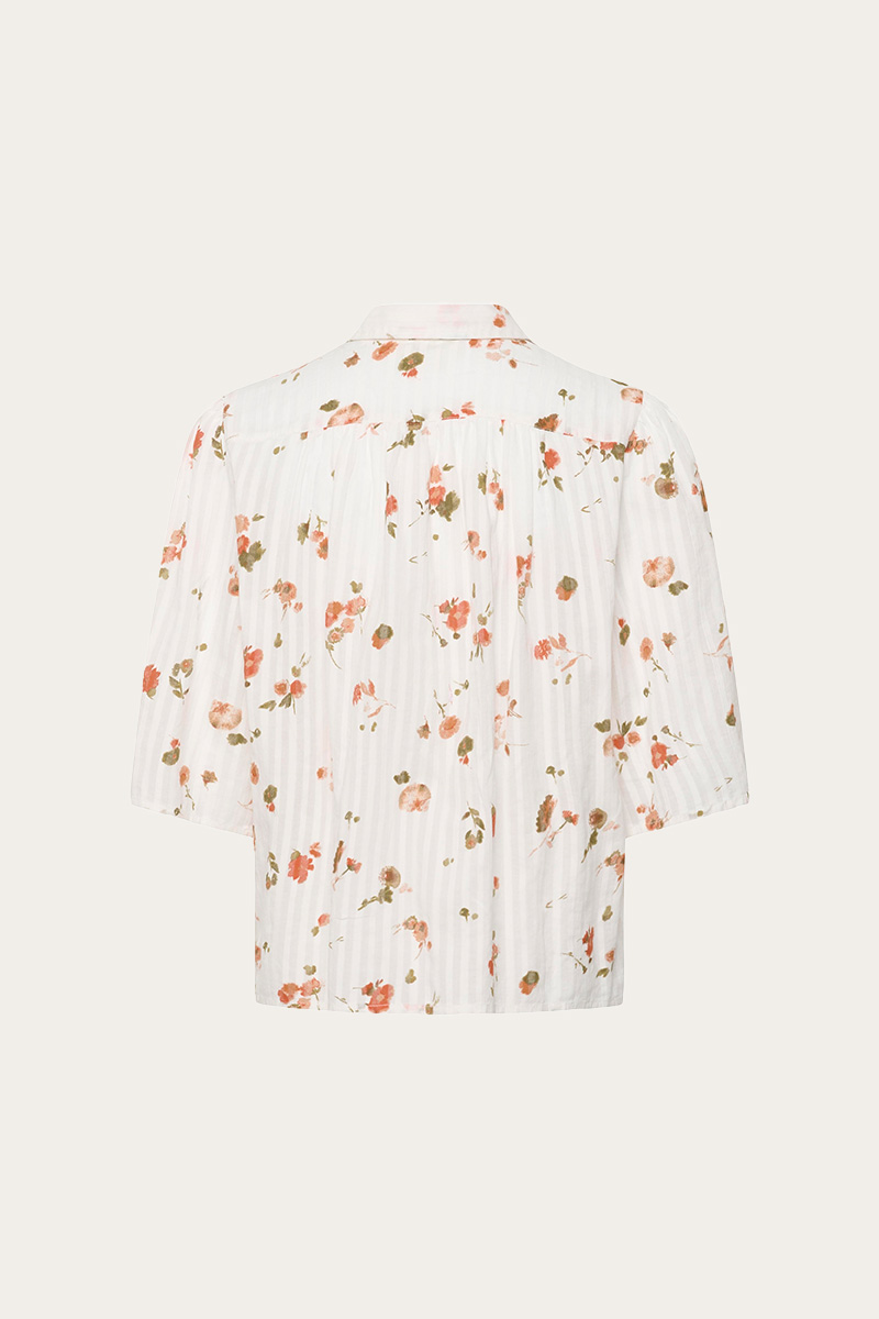 SLBianca Printed Shirt White Floating Flower - Bilde 4