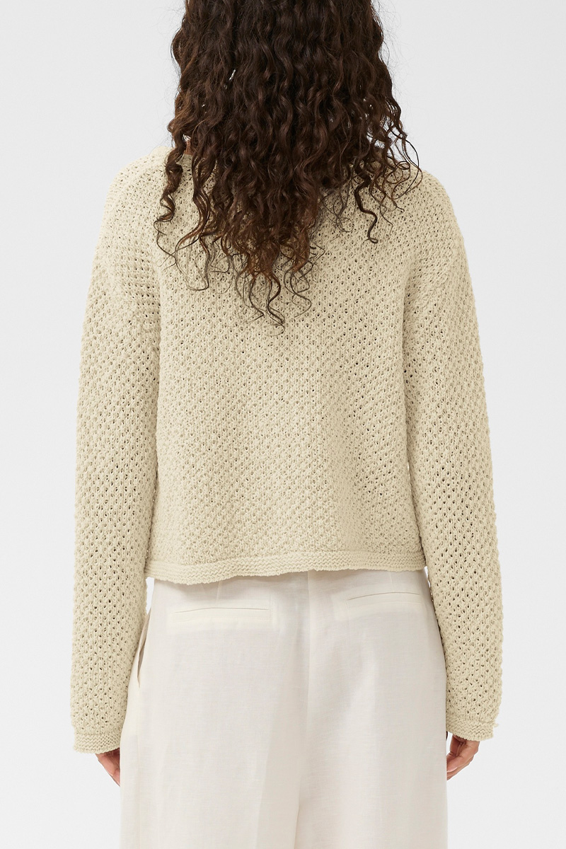 SLDiaz Cardigan Turtledove/White - Bilde 3