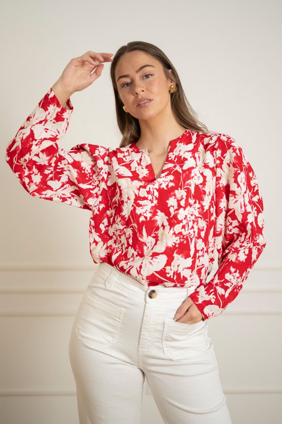 SLOline Printed Blouse Salsa Flower Print